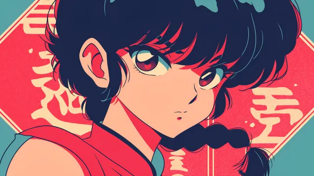 Ranma Saotome Vintage Manga Style wallpaper from Pixipics