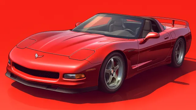Red Corvette Showcase wallpaper from Pixipics