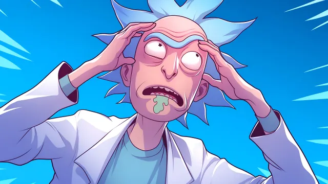 Rick Shocked Face Rock And Morty wallpaper on Pixipics