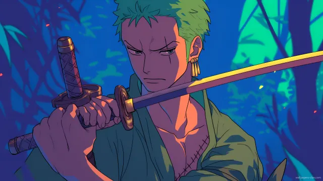 Roronoa Zoro Bamboo Forest wallpaper from Pixipics