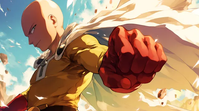 Saitama Epic One Punch Man wallpaper on Pixipics
