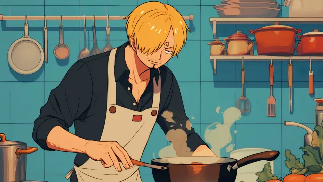 Sanji Cooking Kitchen One Piece wallpaper on Pixipics
