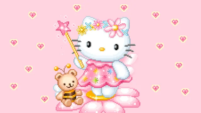 Sanrio Hello Kitty Rilakkuma Pixel Gif wallpaper on Pixipics