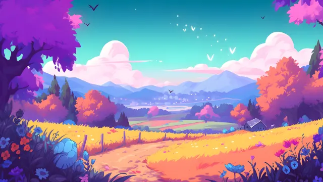 Saturated Color Landscape wallpaper from Pixipics