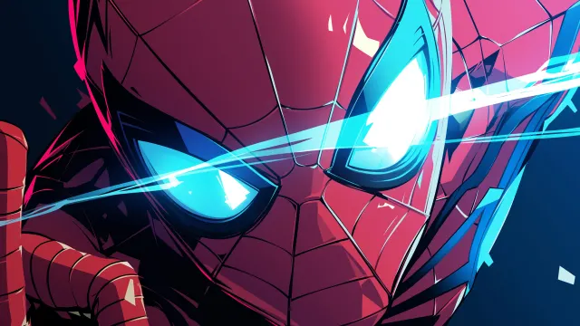 Spiderman Blue Glowing Eyes Art wallpaper on Pixipics