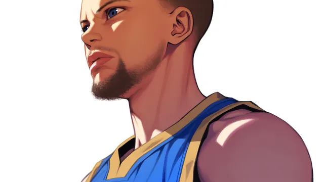 Stephen Curry Intense Focus Art wallpaper on Pixipics