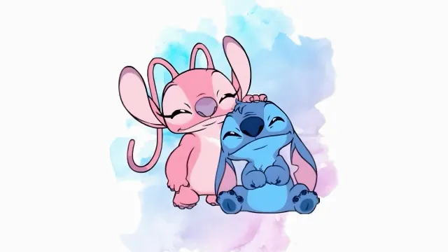 Stitch And Angel Watercolor Cute wallpaper from Pixipics