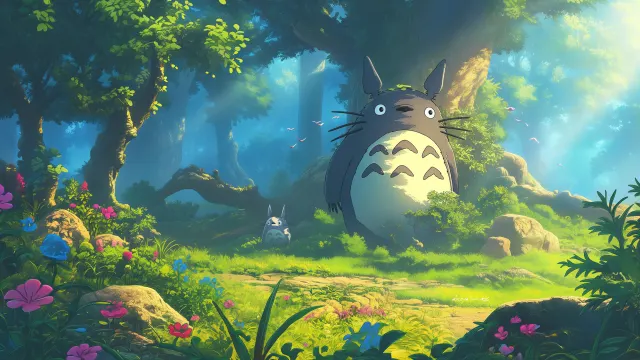 Studio Ghibli Totoro Forest Wonderland wallpaper on Pixipics