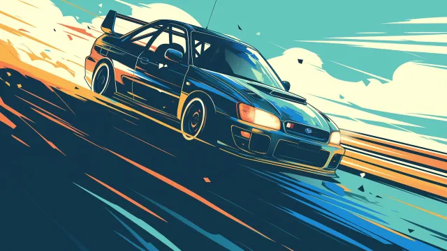 Subaru Impreza Speed Racing wallpaper on Pixipics