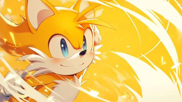 Tails Miles Prower Golden Spin wallpaper on Pixipics