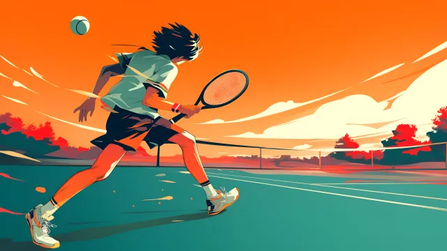 Tennis Court Sunset wallpaper on Pixipics