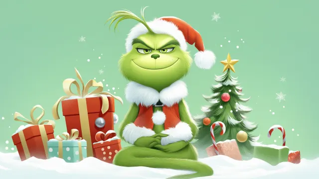The Grinch In A Festive Mood wallpaper on Pixipics