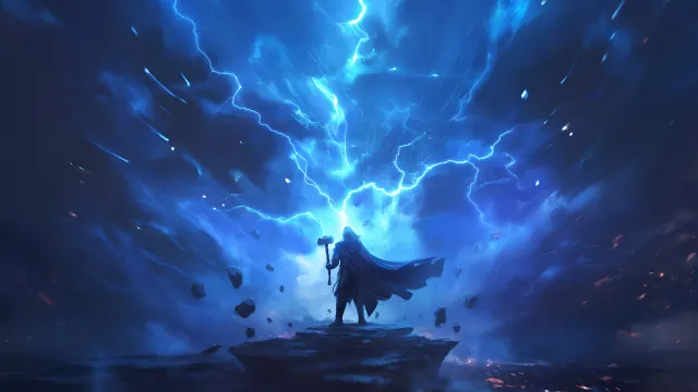 Thor Stormbreaker Lightning Power wallpaper on Pixipics