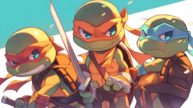 Tmnt Brothers Playful Bonding wallpaper on Pixipics