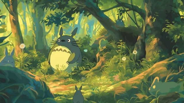 Totoro My Neighbor Forest Scene wallpaper from Pixipics