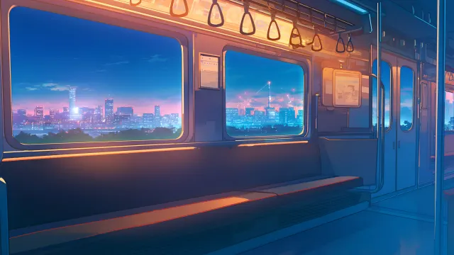 Train Window Night City Lights wallpaper on Pixipics