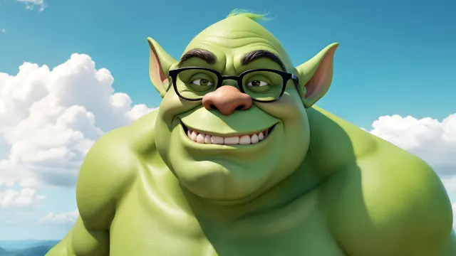 Troll Shrek In Glassess Goofy Ahh wallpaper on Pixipics