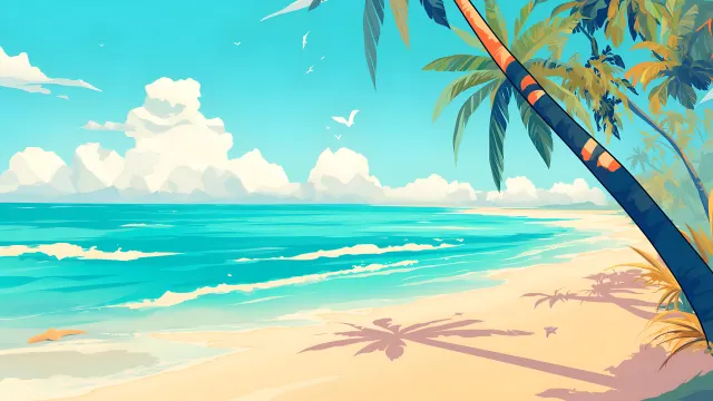 Tropical Beach Paradise wallpaper on Pixipics