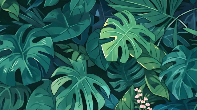 Tropical Leaves Aesthetic wallpaper on Pixipics