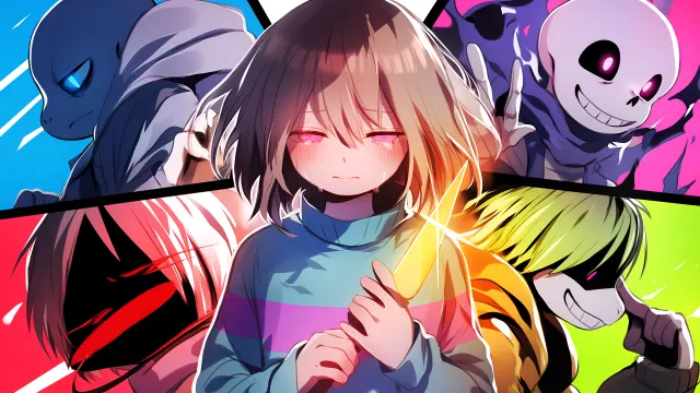 Undertale Crying Frisk And Friends wallpaper on Pixipics