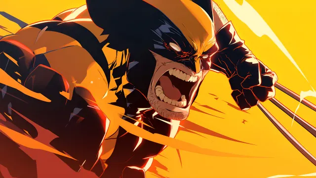 Wolverine Screaming Battle Pose Laptop wallpaper on Pixipics