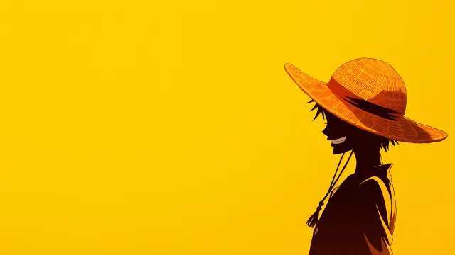 Yellow Silhouette Monkey D Luffy wallpaper on Pixipics