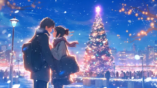 Your Name Christmas Tree Reunion Ultra wallpaper on Pixipics