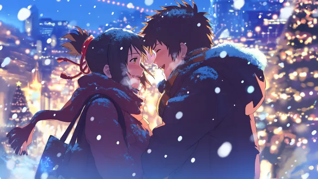 Your Name Romantic Winter Couple Ultra wallpaper on Pixipics