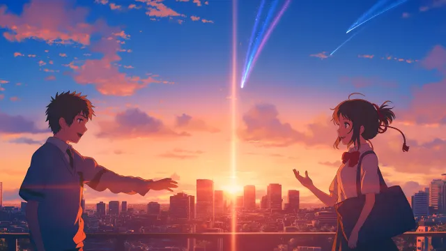 Your Name Sunset Skyline wallpaper on Pixipics