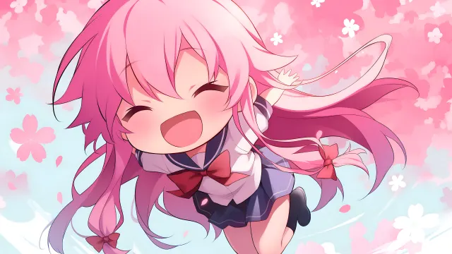 Yuno Gasai Chibi Anime Cute wallpaper on Pixipics
