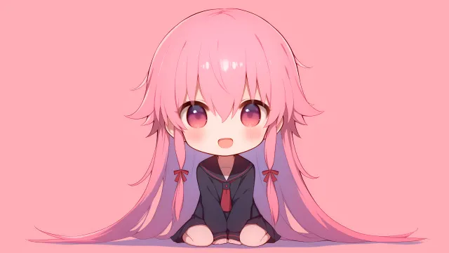 Yuno Gasai Chibi Stylized wallpaper on Pixipics