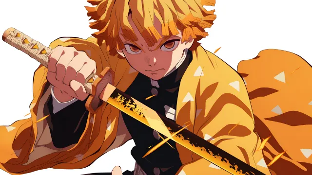 Zenitsu Agatsuma Demon Slayer Fierce wallpaper on Pixipics