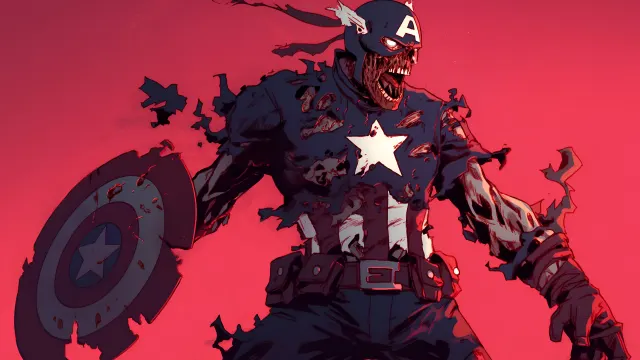 Zombie Captain America Marvel wallpaper on Pixipics