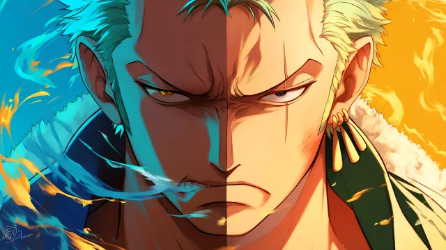 Zoro Dual Elements wallpaper on Pixipics