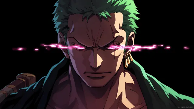 Zoro Glowing Pink Eyes One Piece wallpaper on Pixipics