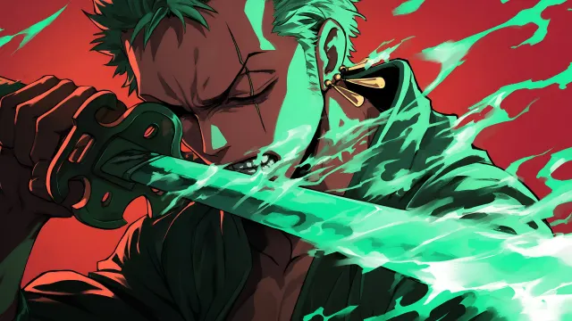 Zoro Green Sword Slash Hypebeast wallpaper on Pixipics