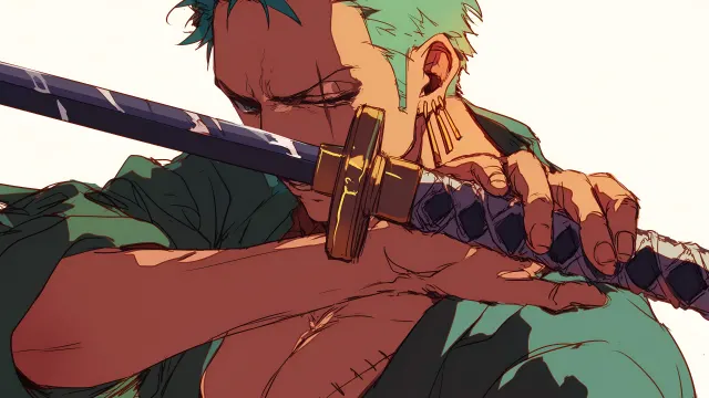 Zoro Looking Fierce And Ready To Fight wallpaper on Pixipics