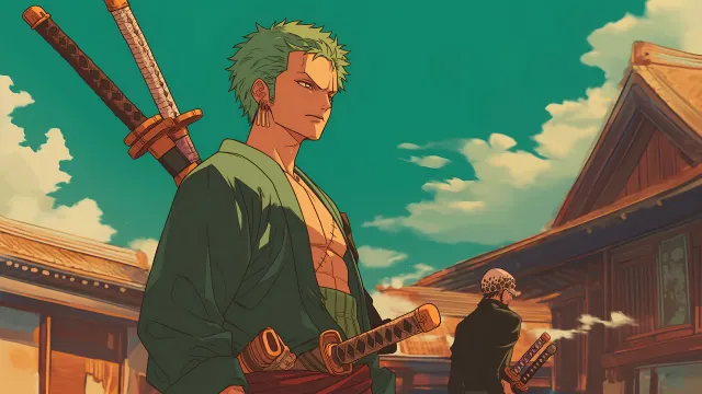 Zoro Wano Samurai Village wallpaper on Pixipics