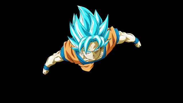 Dragon Ball Goku Super Saiyan Blue Flying Charge wallpaper on Pixipics