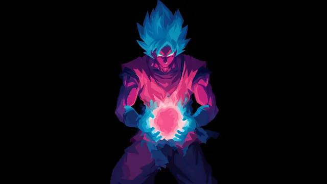 Dragon Ball Goku Super Saiyan Blue Power Up wallpaper on Pixipics