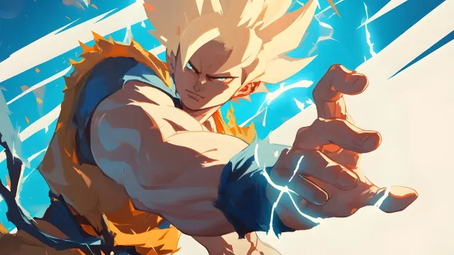 Goku Lightning Blast Anime Dragon Ball wallpaper on Pixipics
