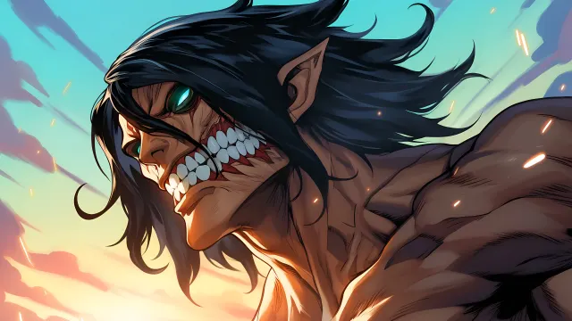 Attack On Titan Eren Burning Titan Spirit wallpaper on Pixipics