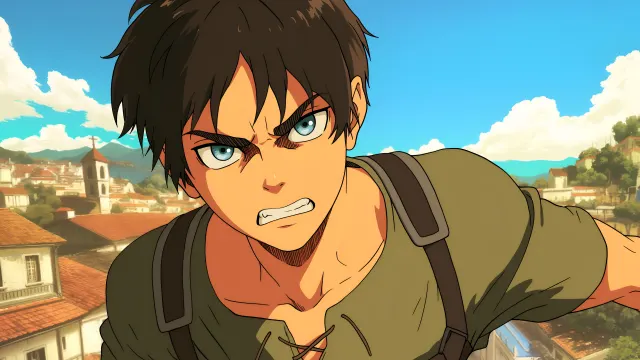 Attack On Titan Eren Jaeger Fierce Expression wallpaper on Pixipics