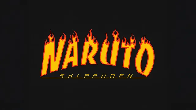 Thrasher Style Naruto Flame Logo wallpaper on Pixipics