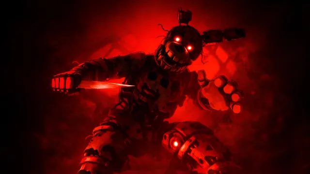 Fnaf Springtrap Attacking With A Knife wallpaper on Pixipics