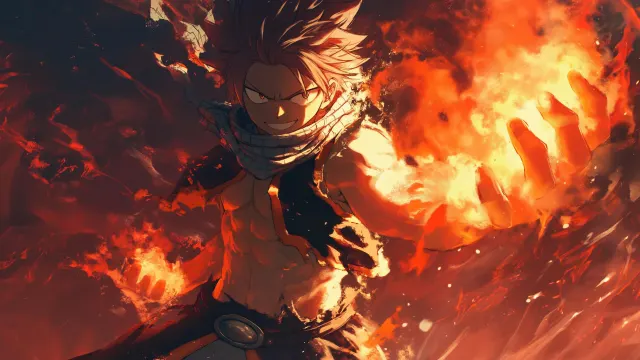 Fairy Tail Natsu Dragneel Fire Magic wallpaper on Pixipics