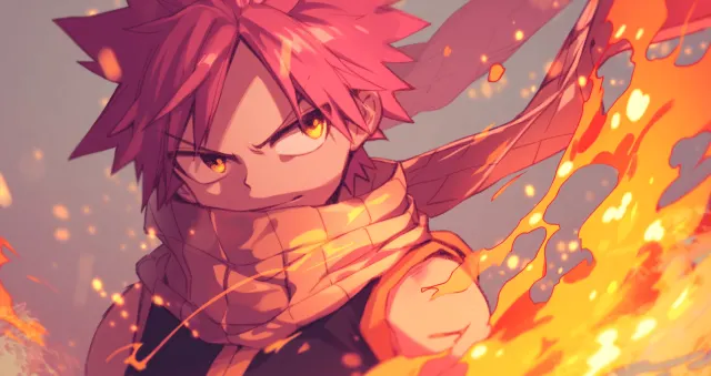 Fairy Tail Natsu Dragneel In Flame Gif wallpaper on Pixipics