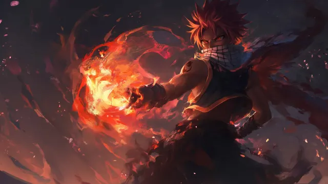 Fairy Tail Natsu Fire Dragon wallpaper on Pixipics