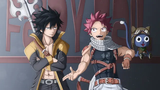 Fairy Tail Zeref Dragneel And Natsu Dragneel Smiling wallpaper on Pixipics