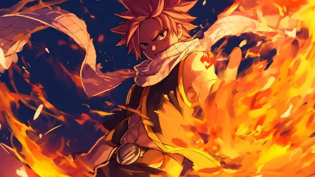 Natsu Dragneel Fire wallpaper on Pixipics